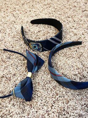 Harry Potter Ravenclaw Headband & Girls Blue Red Plaid Uniform Bow Set